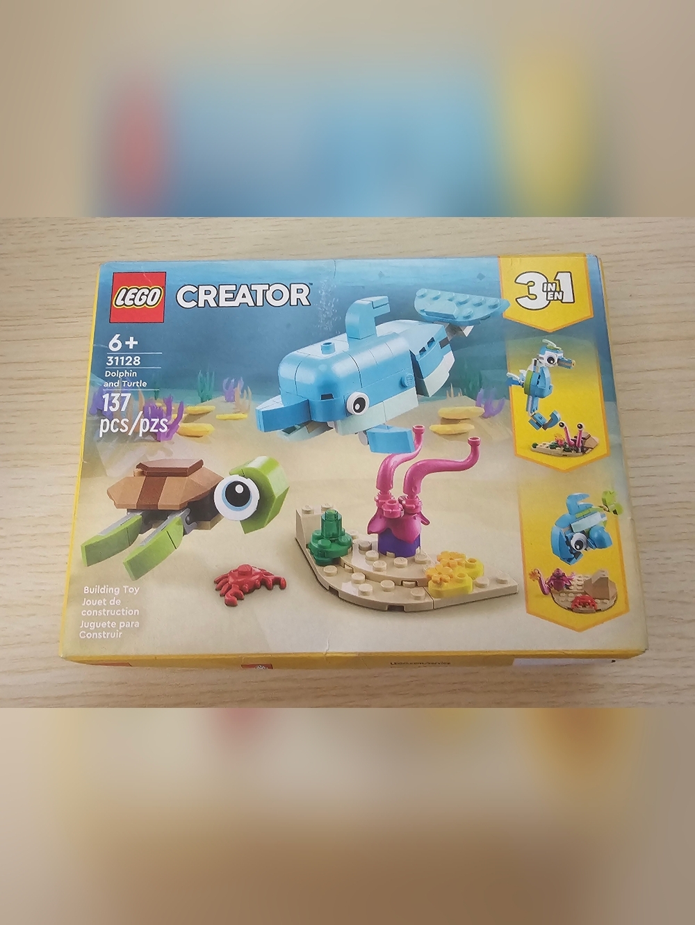 LEGO Creator 3-in-1 Dolphin & Turtle Set 137 Pieces Kids 6+ NEW